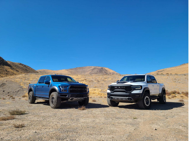 2020 Ford F-150 Raptor vs 2021 Ram 1500 TRX 2020 Ford F-150 Raptor vs 2021 Ram 1500 TRX