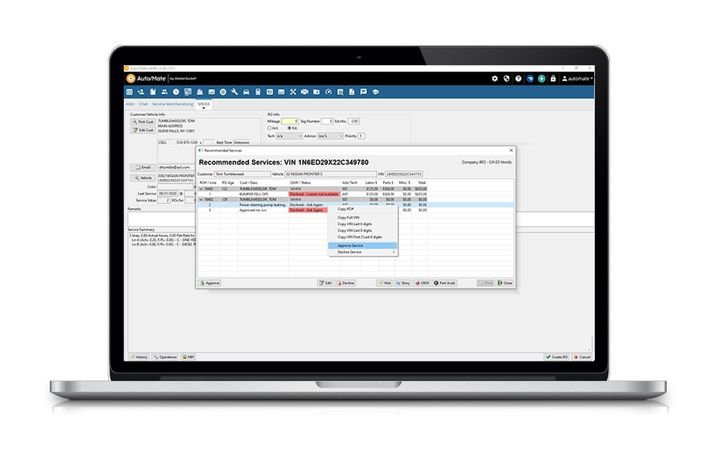Robust, profit-boosting enhancement ensures fixed-ops departments never miss an opportunity to upsell recommended services. - IMAGE: AutoMate