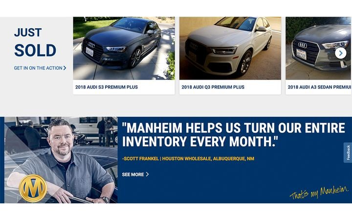 This change brings the total number of Manheim sites offering live, physical sales to 14. - IMAGE: Manheim.com