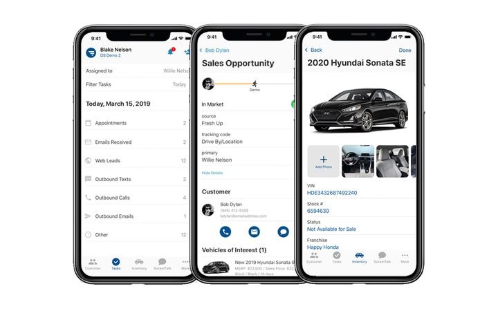 DealerSocket’s all-new Mobile CRM is designed to save users valuable time, increase closing ratios, and keep managers connected with anywhere-at-anytime access to critical data. - IMAGE: DealerSocket