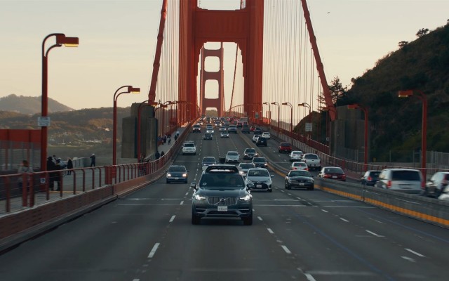 Uber self-driving prototype in San Francisco Uber self-driving prototype in San Francisco