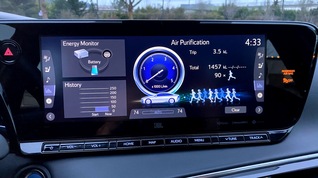 Air purification displays - 2021 Toyota Mirai Air purification displays - 2021 Toyota Mirai
