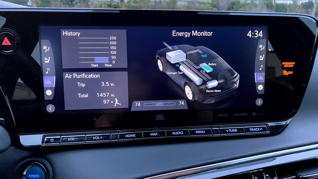 Air purification displays - 2021 Toyota Mirai Air purification displays - 2021 Toyota Mirai