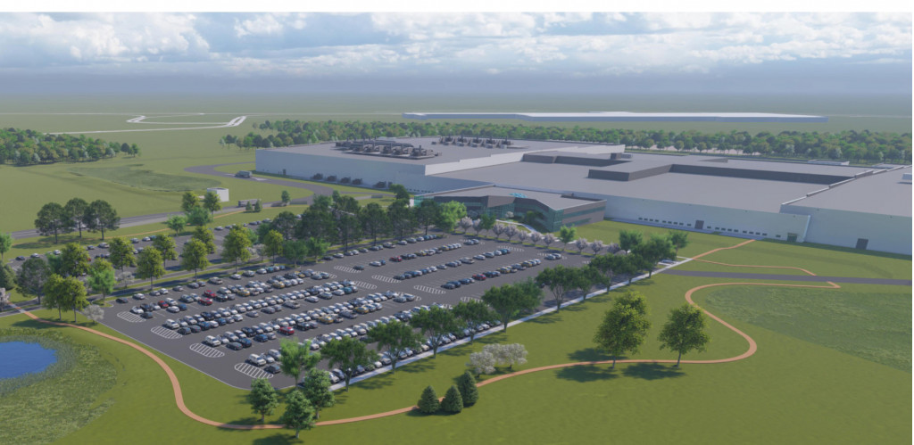 Artist's impression of Ultium Cells' battery plant in Lordstown, Ohio