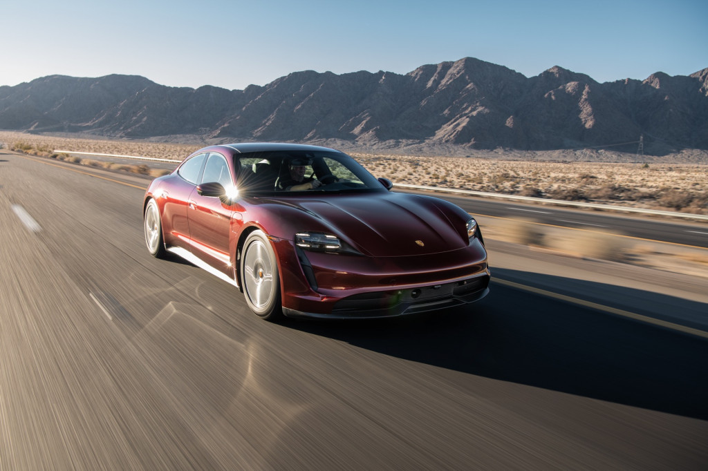 Porsche Taycan coast-to-coast record for least charging time Porsche Taycan coast-to-coast record for least charging time