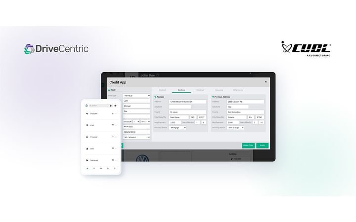 This integration allows DriveCentric dealership partners to connect with the nation’s largest network of over 1,100 local and national credit union lenders and their 64+ million members. - IMAGE: DriveCentric
