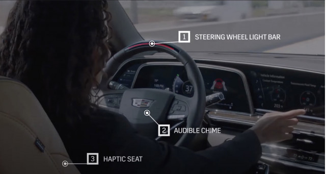 GM Super Cruise warning alert graphic GM Super Cruise warning alert graphic