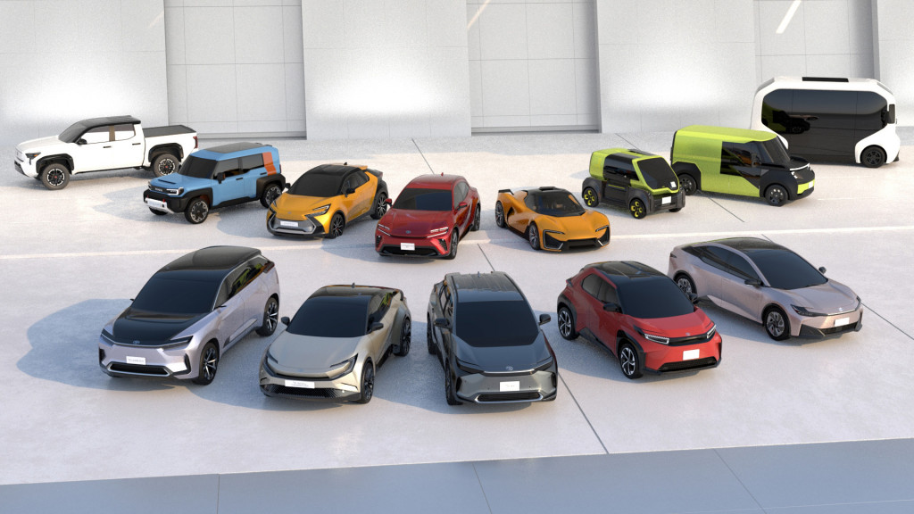 Planned Toyota electric vehicle lineup Planned Toyota electric vehicle lineup