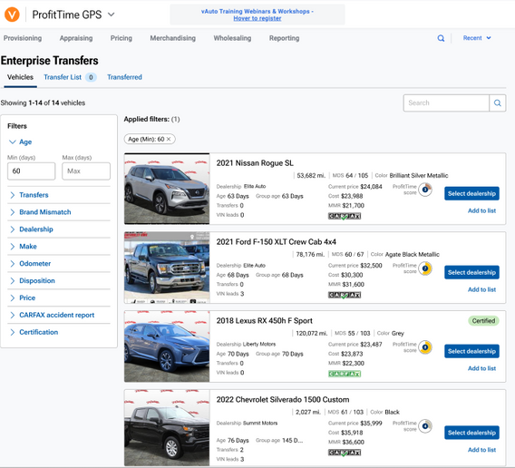 Enterprise transfer platform meant to help dealerships centralize operations, maximize retail potential. - Cox Automotive