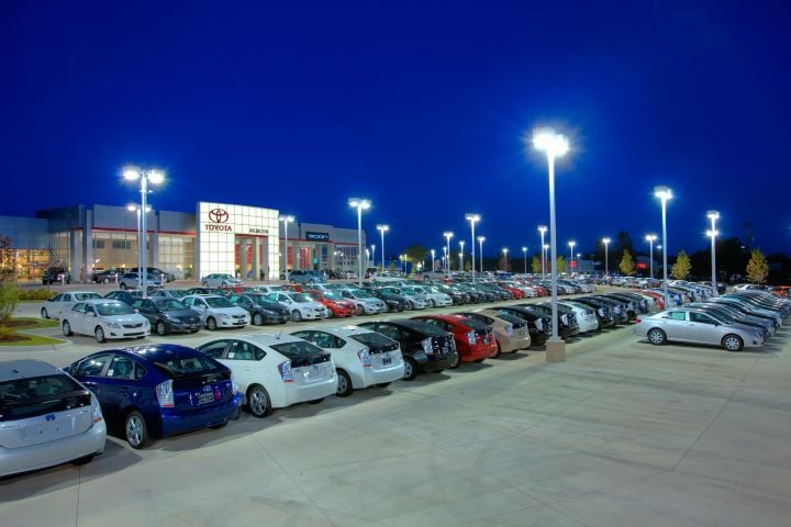 The just-sold dealership sits in a Chicago suburb and affords freeway visibility. - Arlington Toyota